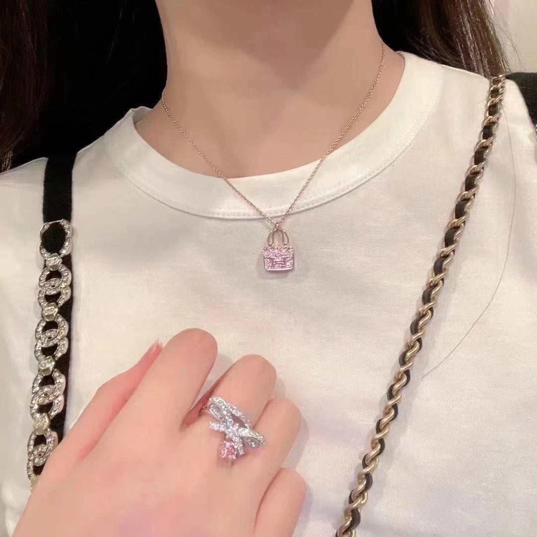 [Elowen jewelsry ]CONSTANCE ANHÄNGER VIOLETTES DIAMANT-COLLIER