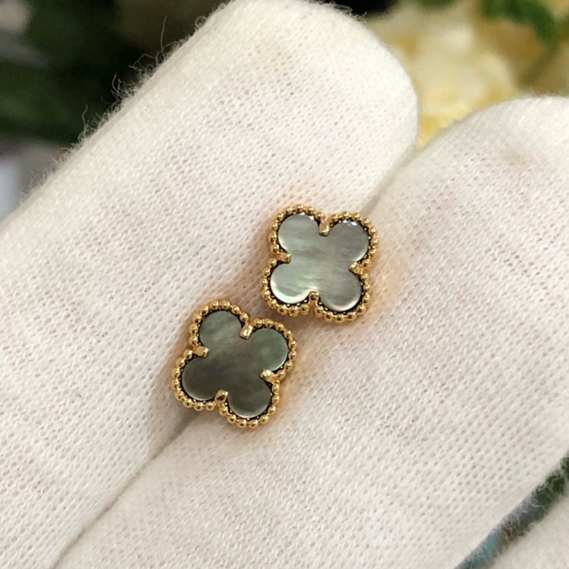 [Elowen jewelsry ]CLOVER MINI GOLD EARRINGS