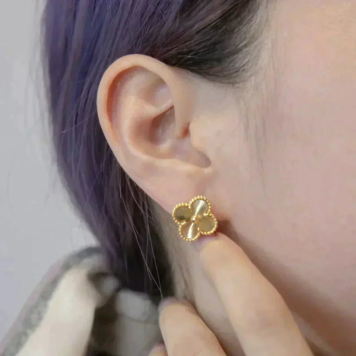 [Elowen jewelry] クローバー ミディアム 1モチーフ レーザーピアス
