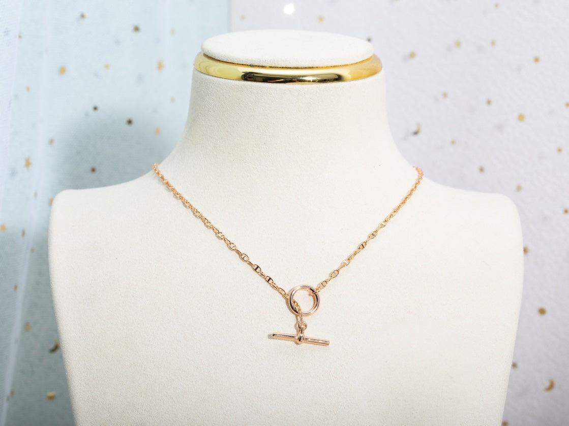 [Elowen jewelsry ]ECHAPPEE NECKLACE PINK GOLD