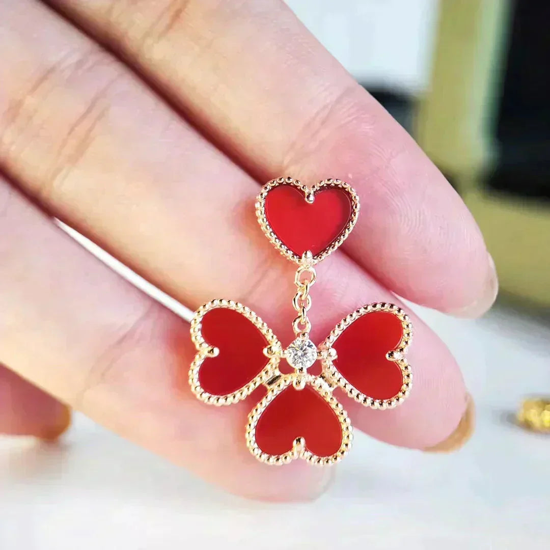 [Elowen jewelsry ]スウィートクローバー カーネリアン イヤリング