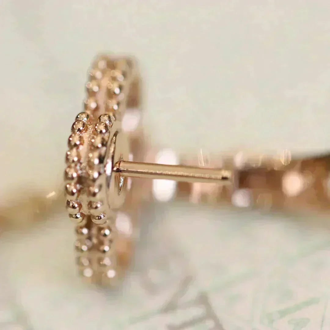 [Elowen jewelsry ]CLOVER MEDIUM 1 MOTIFS FUll DIAMOND EARRINGS