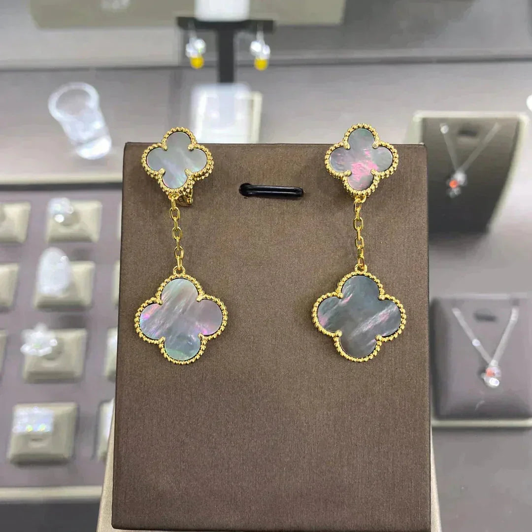 [Elowen jewelsry ]CLOVER 2 MOTIFS  EARRINGS (MULTIPLE CHOICESC