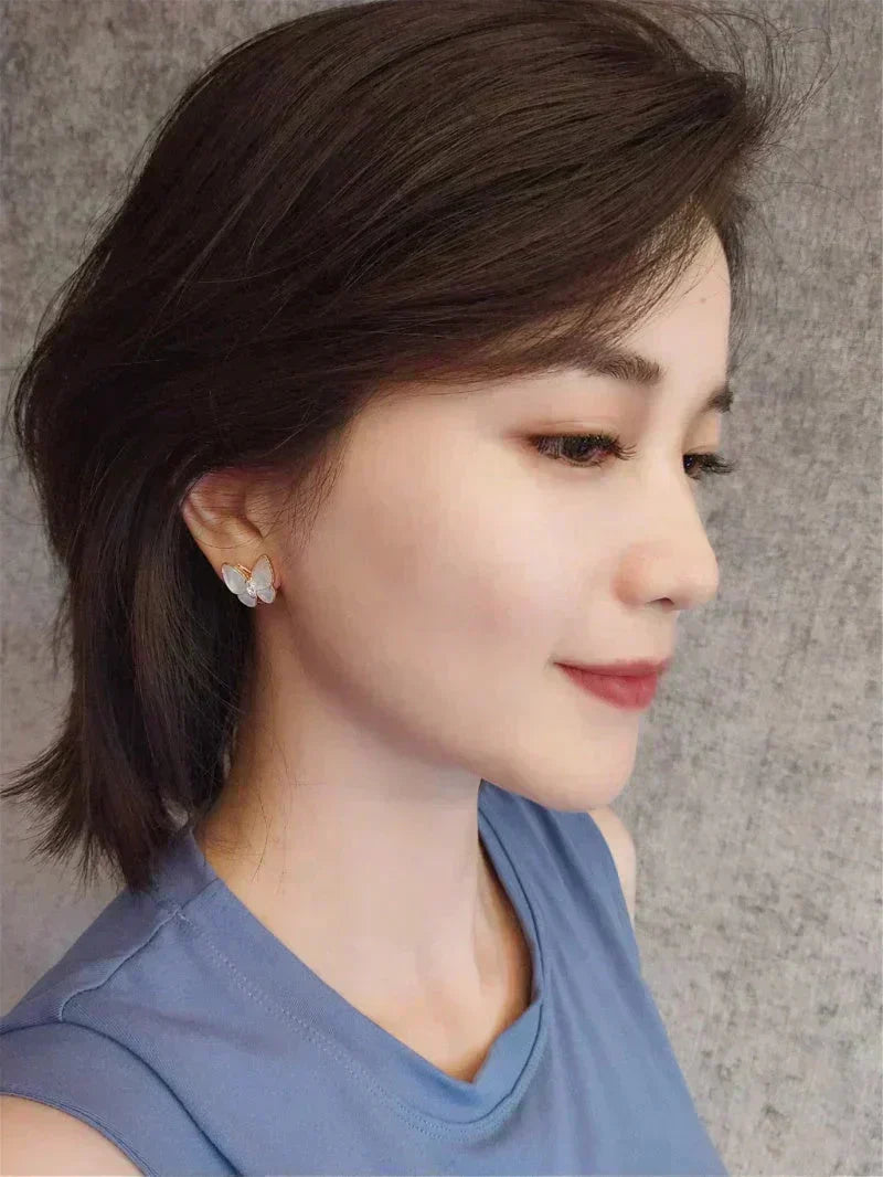 [Elowen jewelsry ]BUTTERFLY MOP DIAMOND EARRINGS
