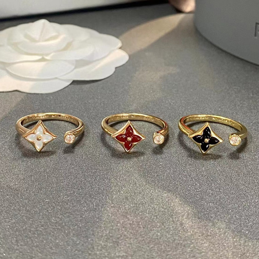 [Elowen jewelsry ]STAR 1 DIAMOND OPEN RING