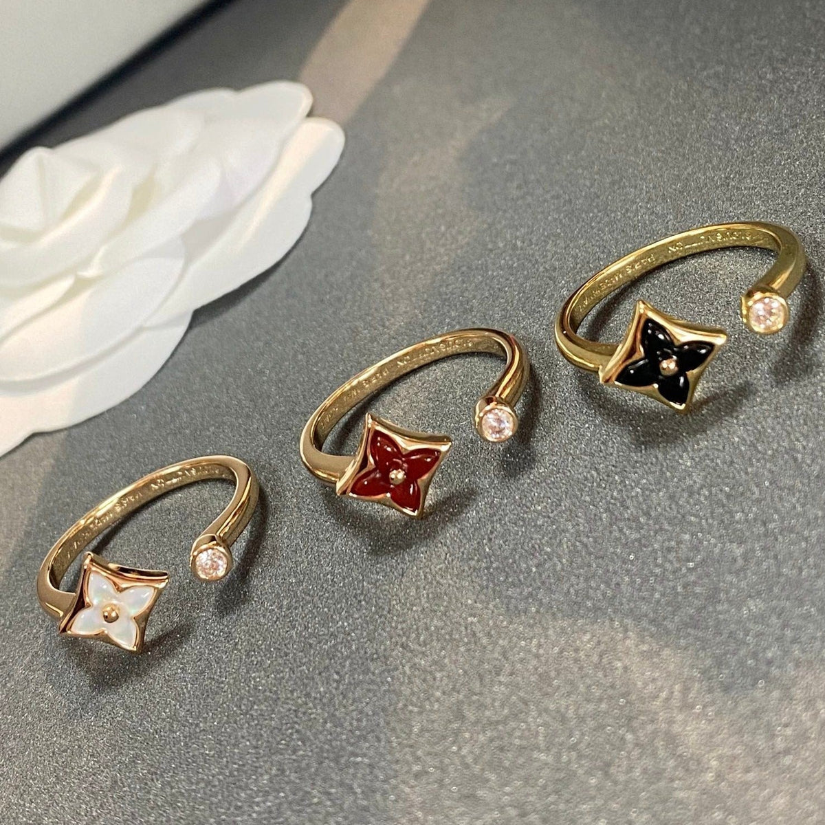 [Elowen jewelsry ]スター 1 ダイヤモンド オープンリング