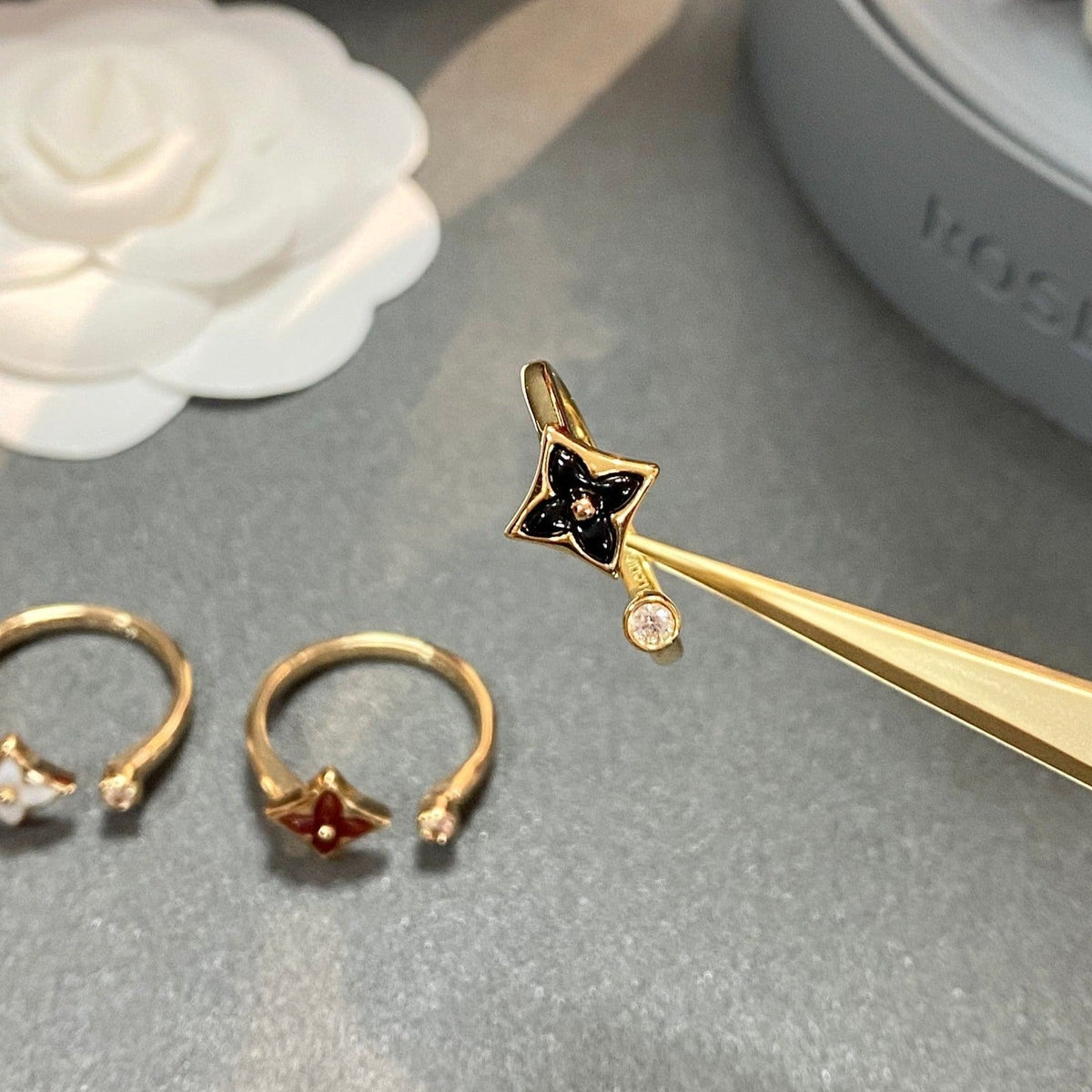 [Elowen jewelsry ]スター 1 ダイヤモンド オープンリング