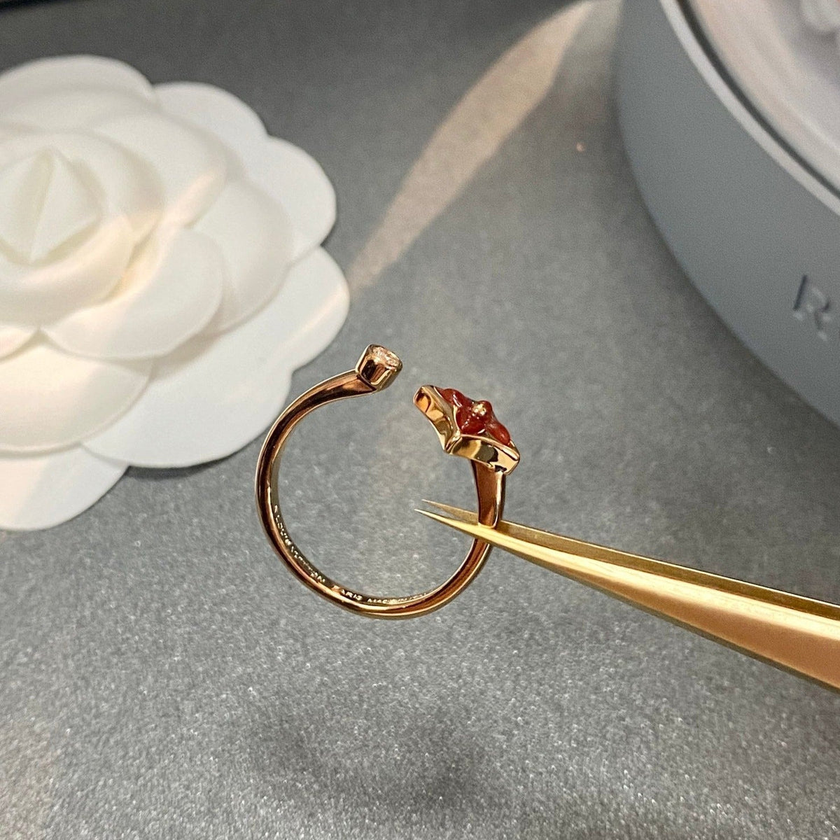 [Elowen jewelsry ]スター 1 ダイヤモンド オープンリング