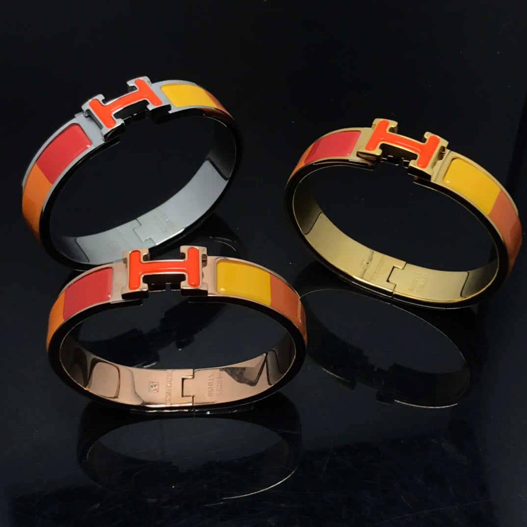[Elowen jewelsry ]H BRACELET ORANGE RAINBOW CERAMIC