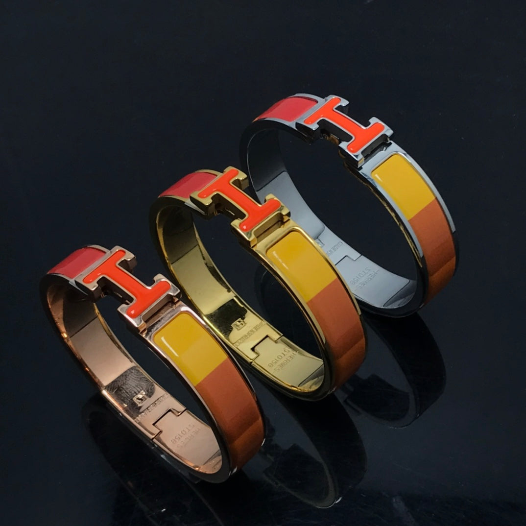 [Elowen jewelsry ]H BRACELET ORANGE RAINBOW CERAMIC