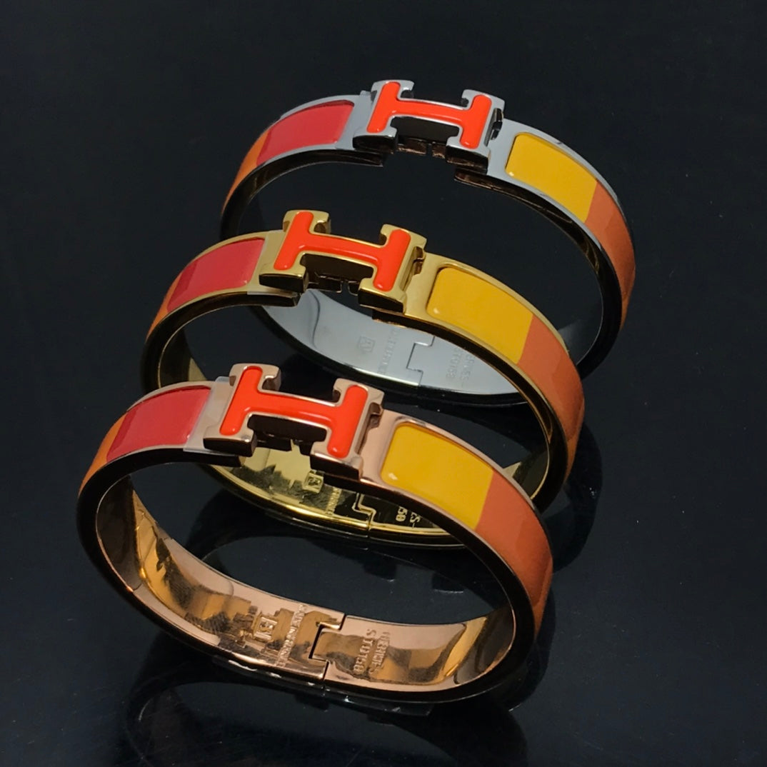 [Elowen jewelsry ]H BRACELET ORANGE RAINBOW CERAMIC