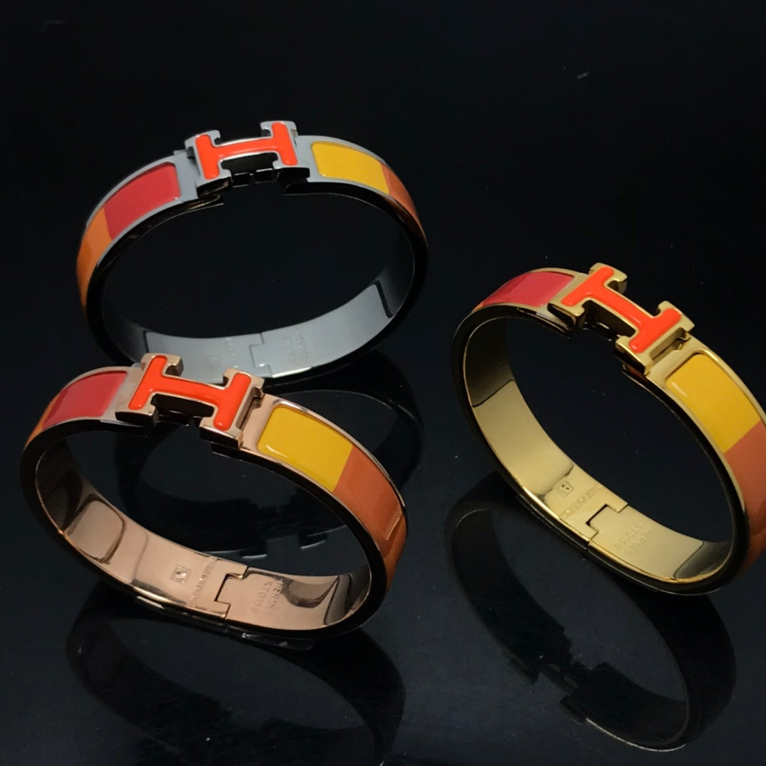 [Elowen jewelsry ]H BRACELET ORANGE RAINBOW CERAMIC