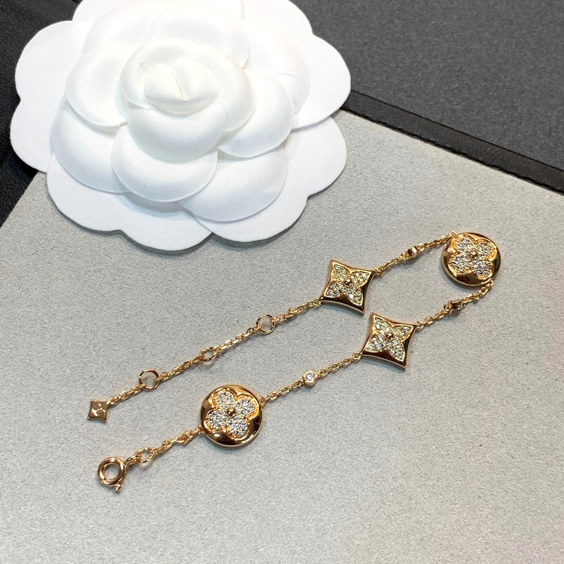 [Elowen jewelsry ]STAR AND SUN 4 MOTIFS GOLD DIAMONDS BRACELET