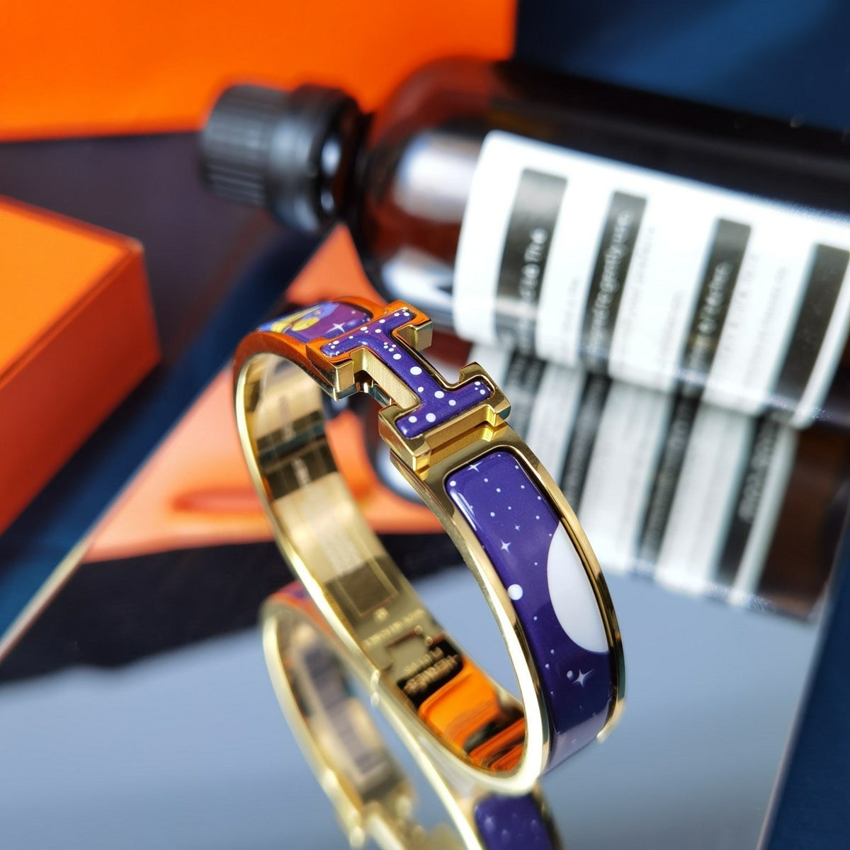 [Elowen jewelsry ]H スター＆ムーンブレスレット 12MM