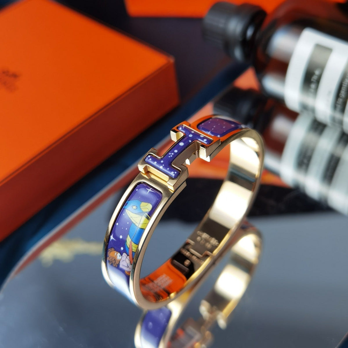 [Elowen jewelsry ]H スター＆ムーンブレスレット 12MM