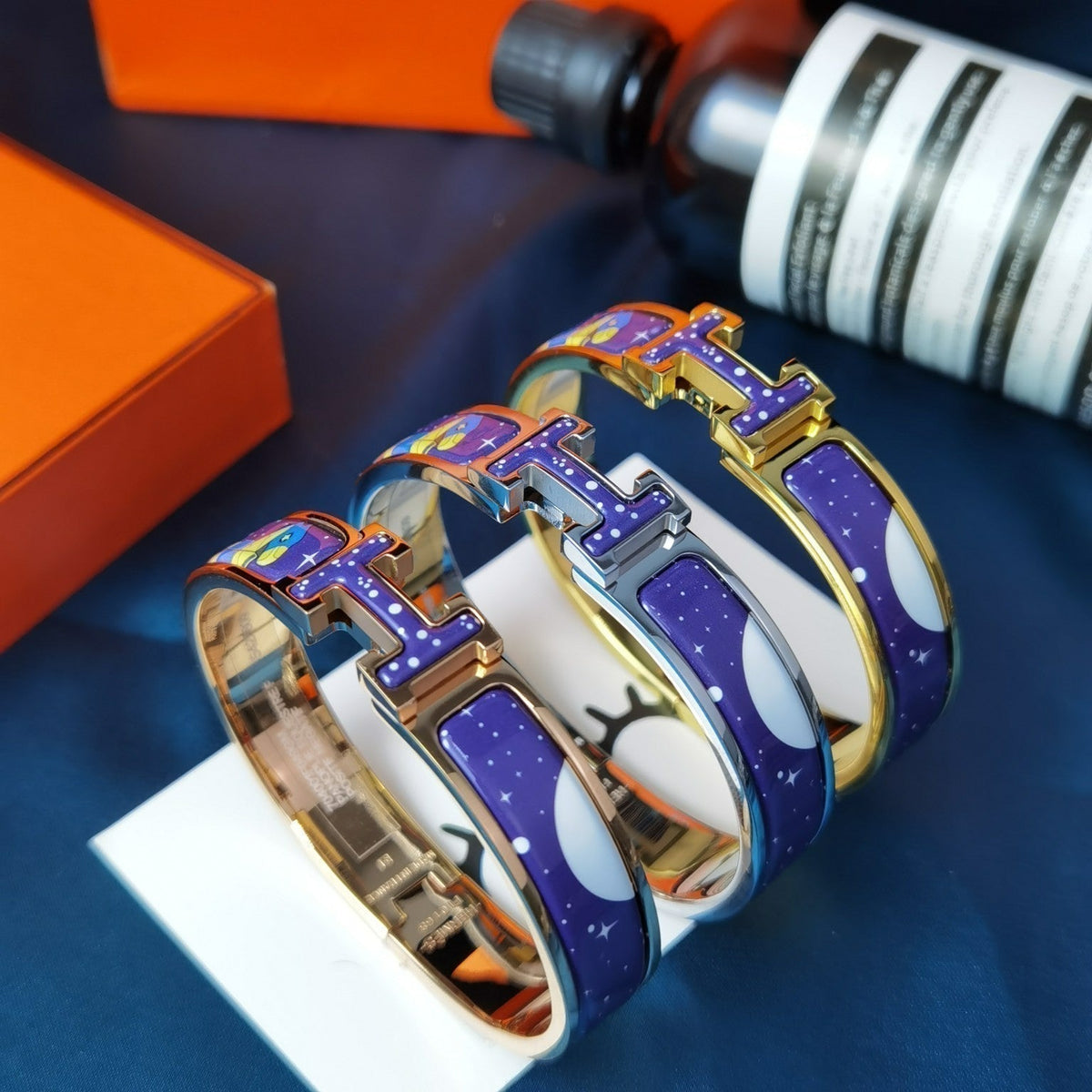 [Elowen jewelsry ]H スター＆ムーンブレスレット 12MM