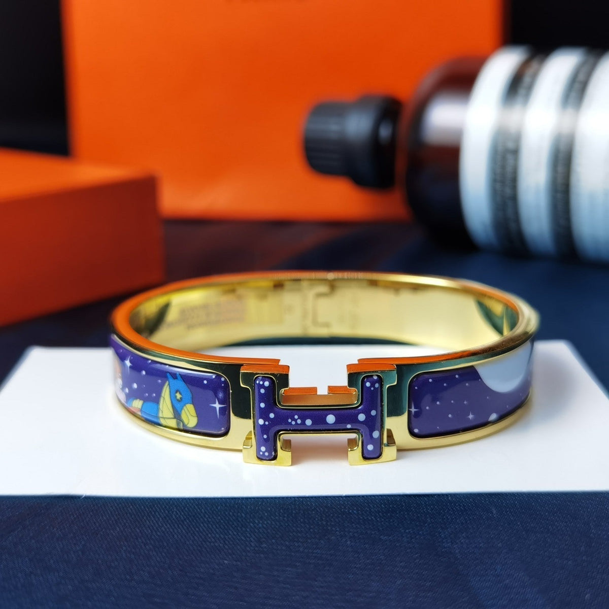 [Elowen jewelsry ]H スター＆ムーンブレスレット 12MM