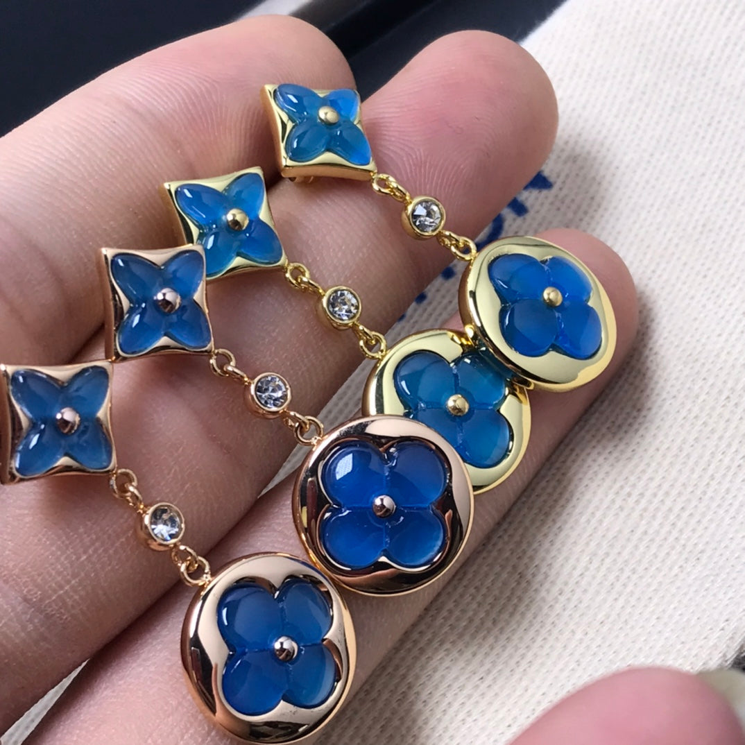 [Elowen Schmuck] STERN- UND SONNEN-ACHAT-DIAMANT-OHRRINGE