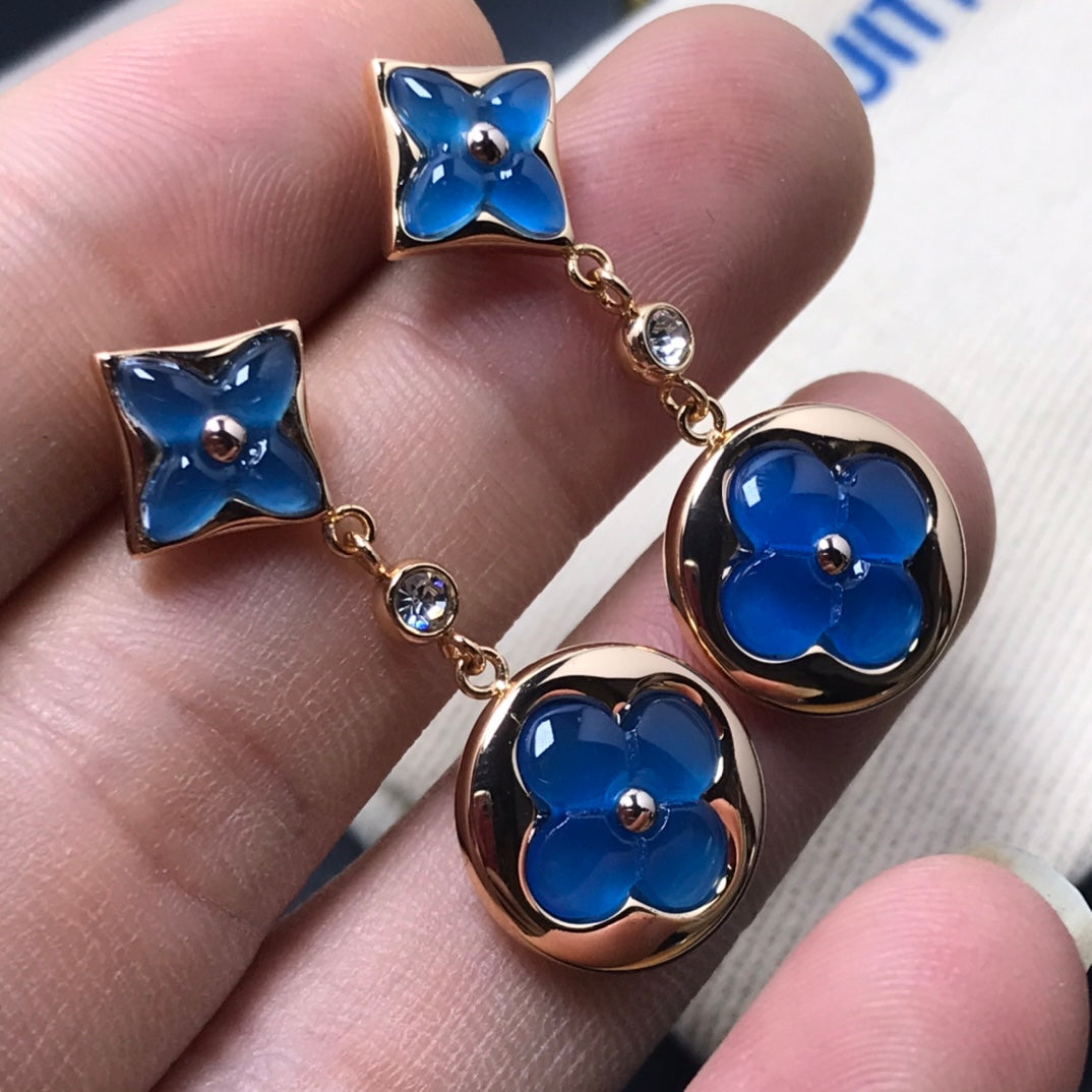 [Elowen Schmuck] STERN- UND SONNEN-ACHAT-DIAMANT-OHRRINGE