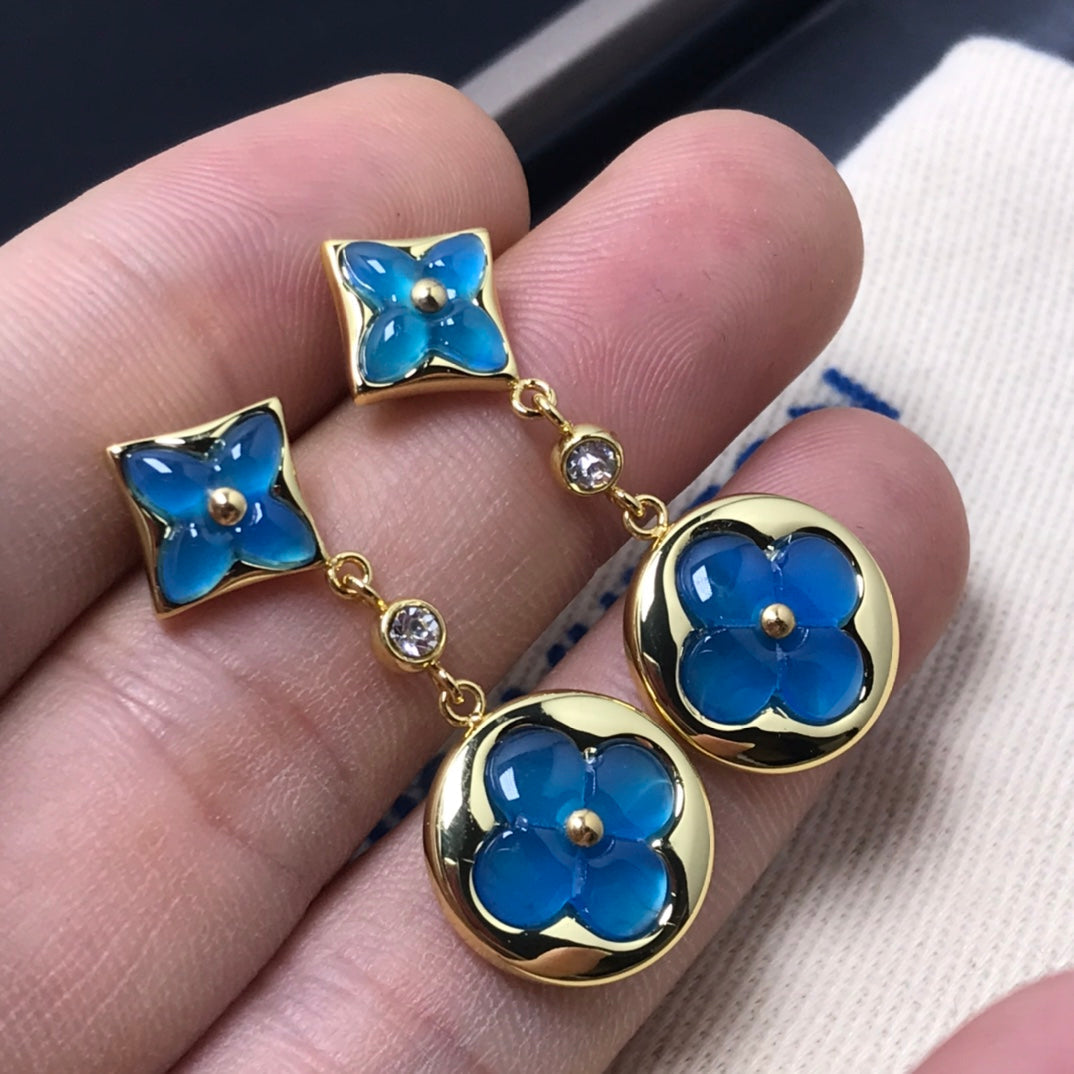 [Elowen Schmuck] STERN- UND SONNEN-ACHAT-DIAMANT-OHRRINGE