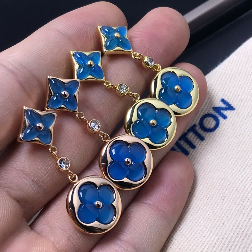 [Elowen Schmuck] STERN- UND SONNEN-ACHAT-DIAMANT-OHRRINGE