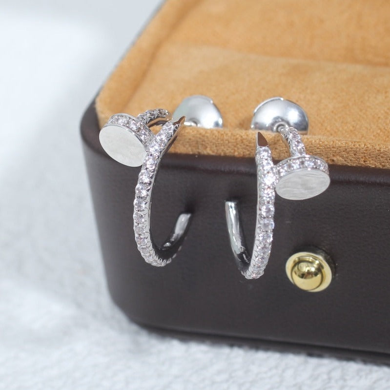 [Elowen jewelsry ]JUSTE EARRINGS 12.75MM シルバーダイヤモンド