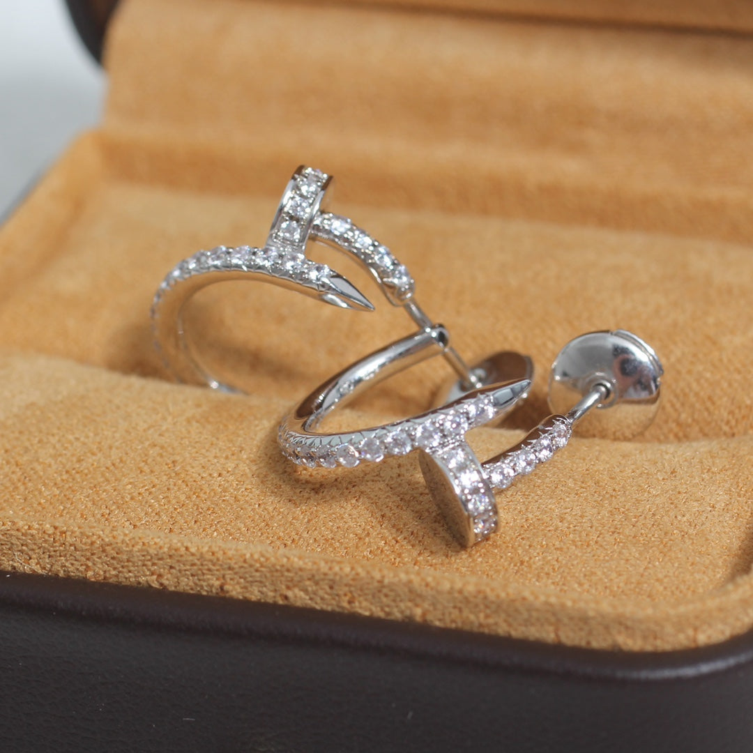 [Elowen jewelsry ]JUSTE EARRINGS 12.75MM シルバーダイヤモンド