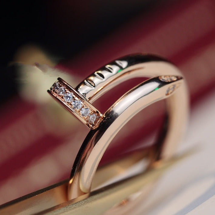 [Elowen jewelsry ]JUSTE RING 2,65MM ROSÉGOLD DIAMANT