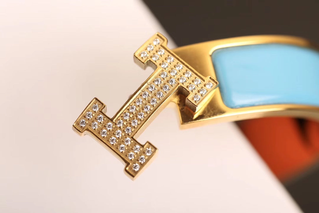 [Elowen Schmuck] H CLOUD BLAUES ARMBAND GOLD DIAMANT
