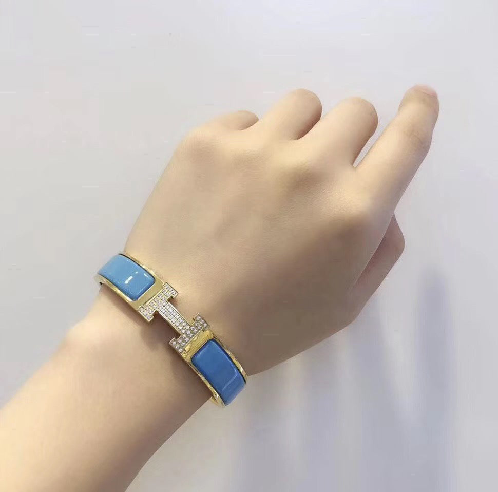 [Elowen Schmuck] H CLOUD BLAUES ARMBAND GOLD DIAMANT
