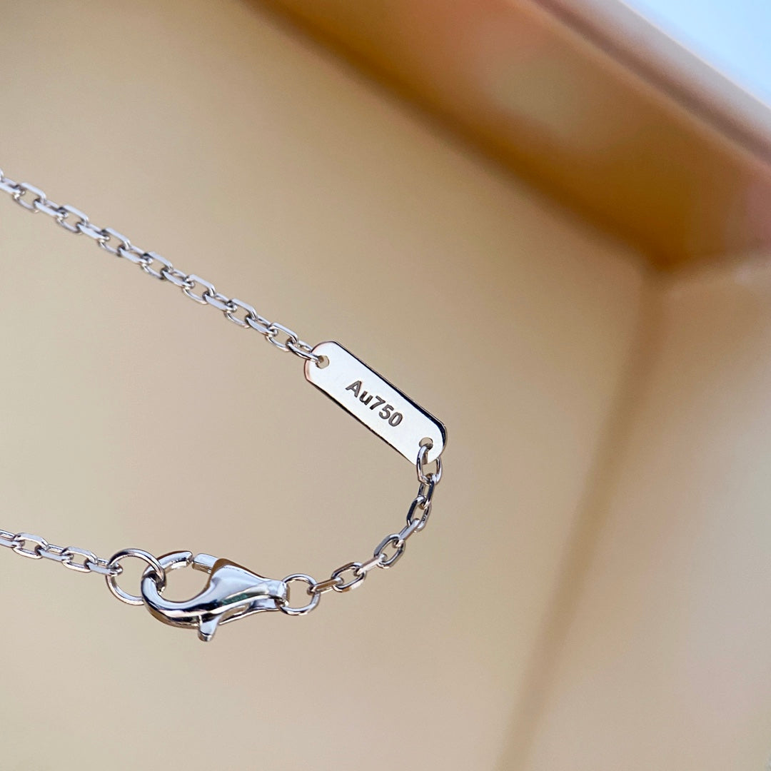 [Elowen jewelsry ]CLOVER DIAMOND NECKLACE SILVER