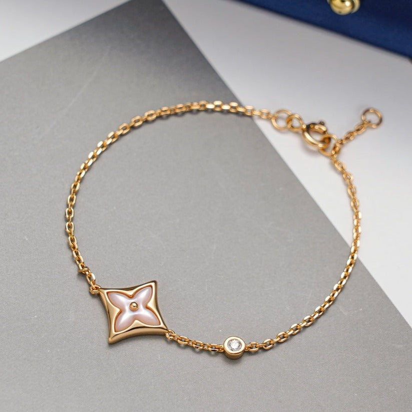 [Elowen jewelsry ]STAR 1 DIAMOND PINK GOLD BRACELET