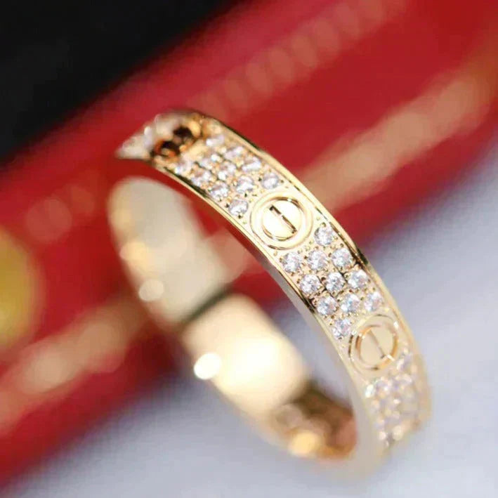 [Elowen jewelsry ]LOVE RING 3.6MM DIAMOND PAVED