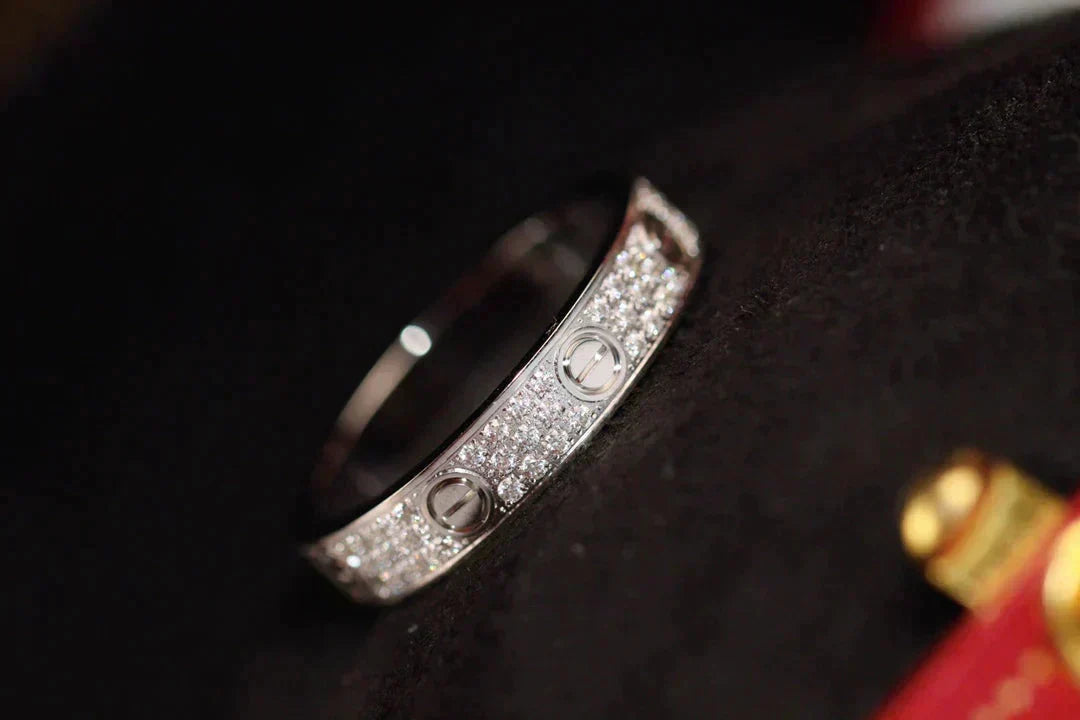 [Elowen jewelsry ]LOVE RING 3.6MM DIAMOND PAVED