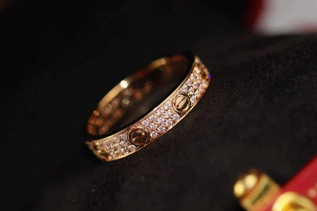 [Elowen jewelsry ]LOVE RING 3.6MM DIAMOND PAVED