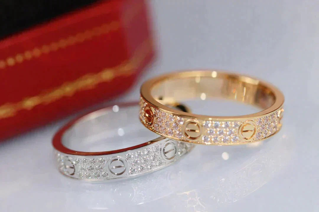 [Elowen jewelsry ]LOVE RING 3.6MM DIAMOND PAVED