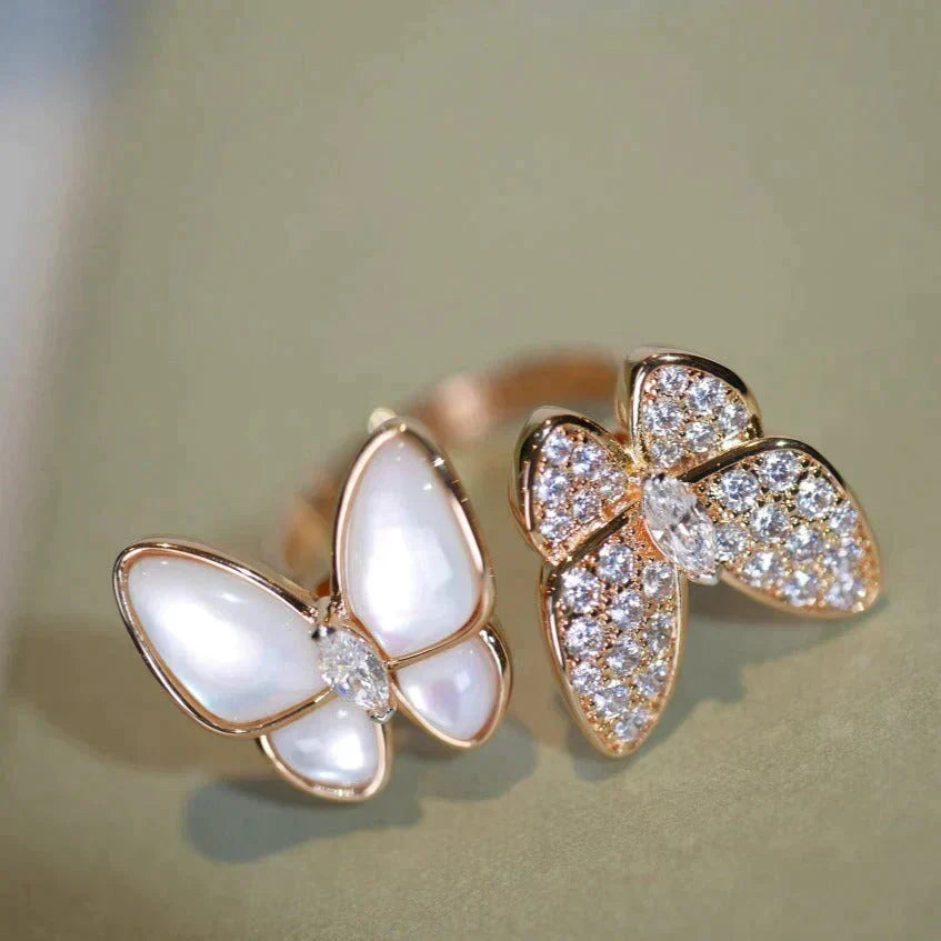 {
  "Elowen jewelsry": "Elowen ジュエリー",
  "TWIN BUTTERFLY DIAMOND MOP RING": "ツインバタフライ ダイヤモンド MOP リング"
}