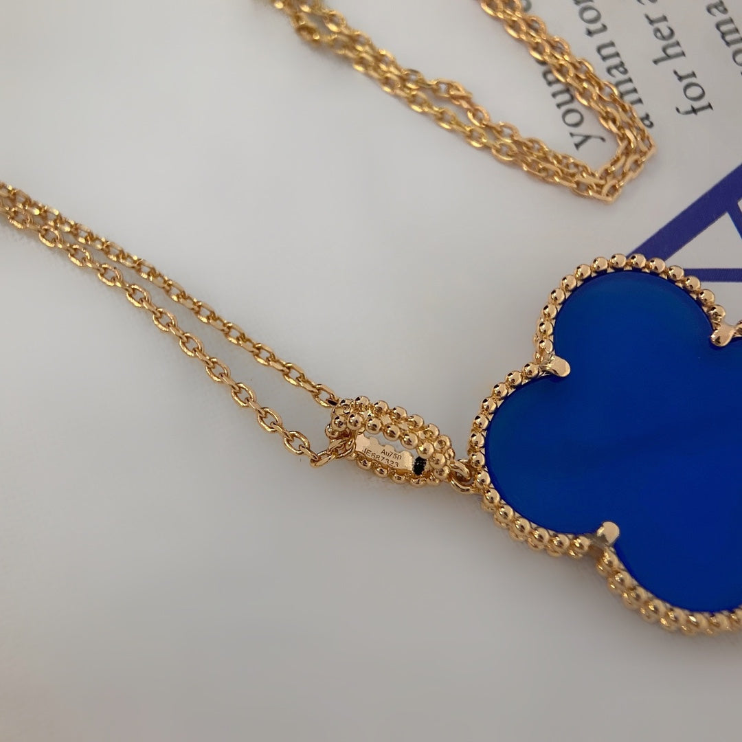 [Elowen jewelsry ]CLOVER 25MM NECKLACE TURQUOISE ROSE GOLD