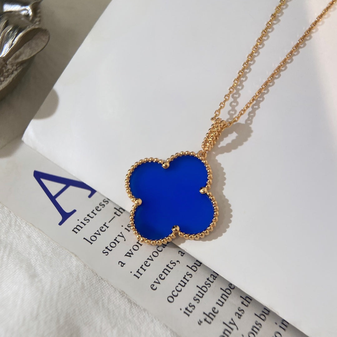 [Elowen jewelsry ]CLOVER 25MM NECKLACE TURQUOISE ROSE GOLD