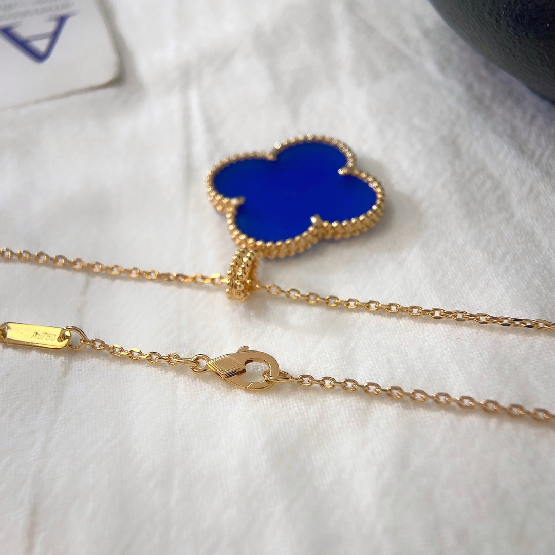 [Elowen jewelsry ]CLOVER 25MM NECKLACE TURQUOISE ROSE GOLD
