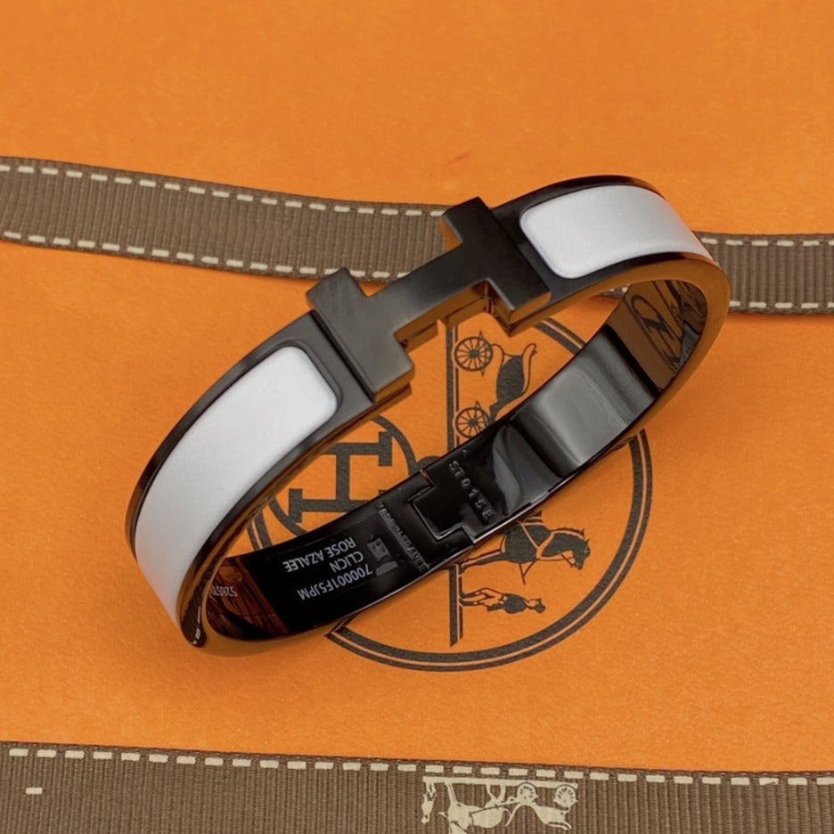 [Elowen jewelsry ]H BRACELET 12MM BLACK WHITE CERAMIC