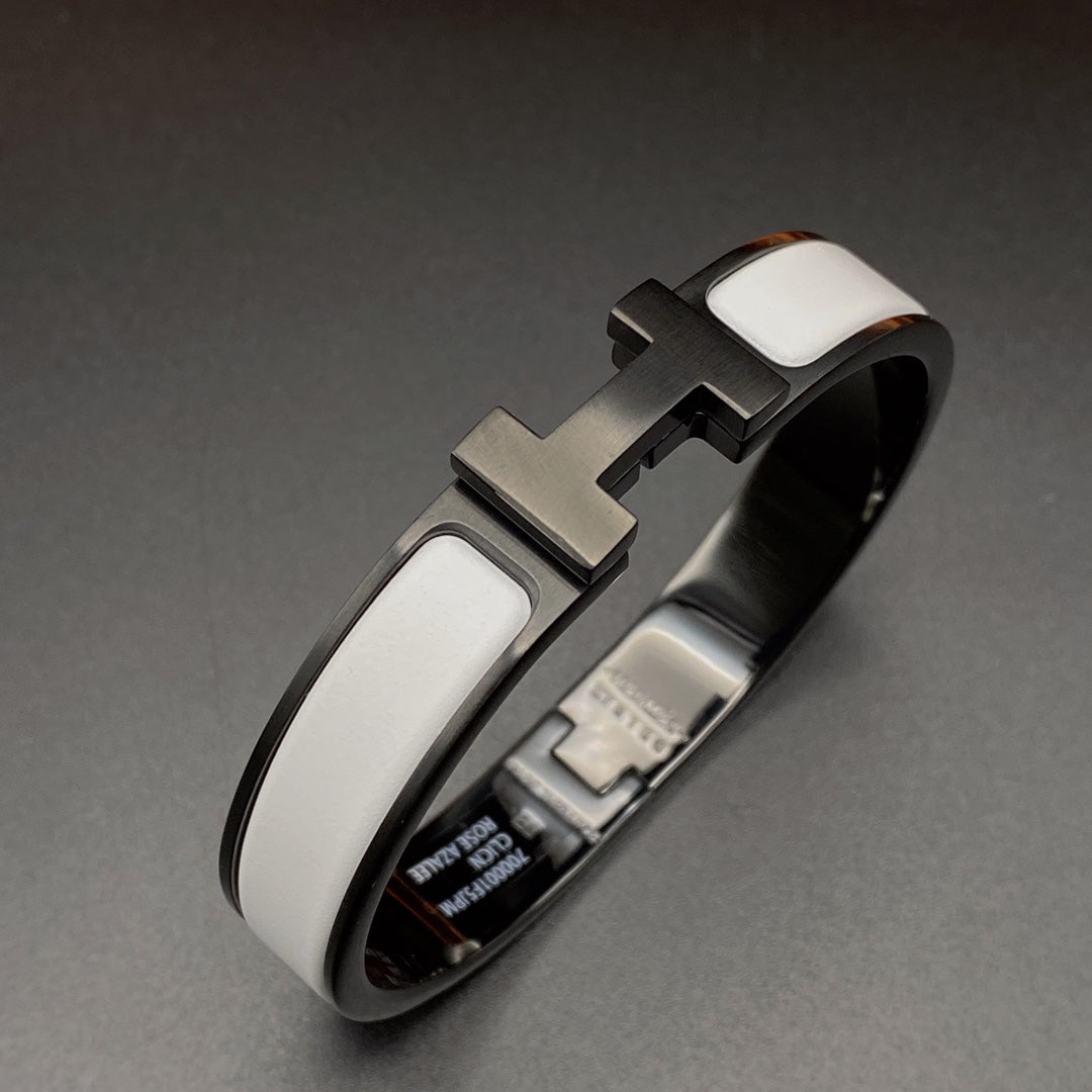 [Elowen jewelsry ]H BRACELET 12MM BLACK WHITE CERAMIC