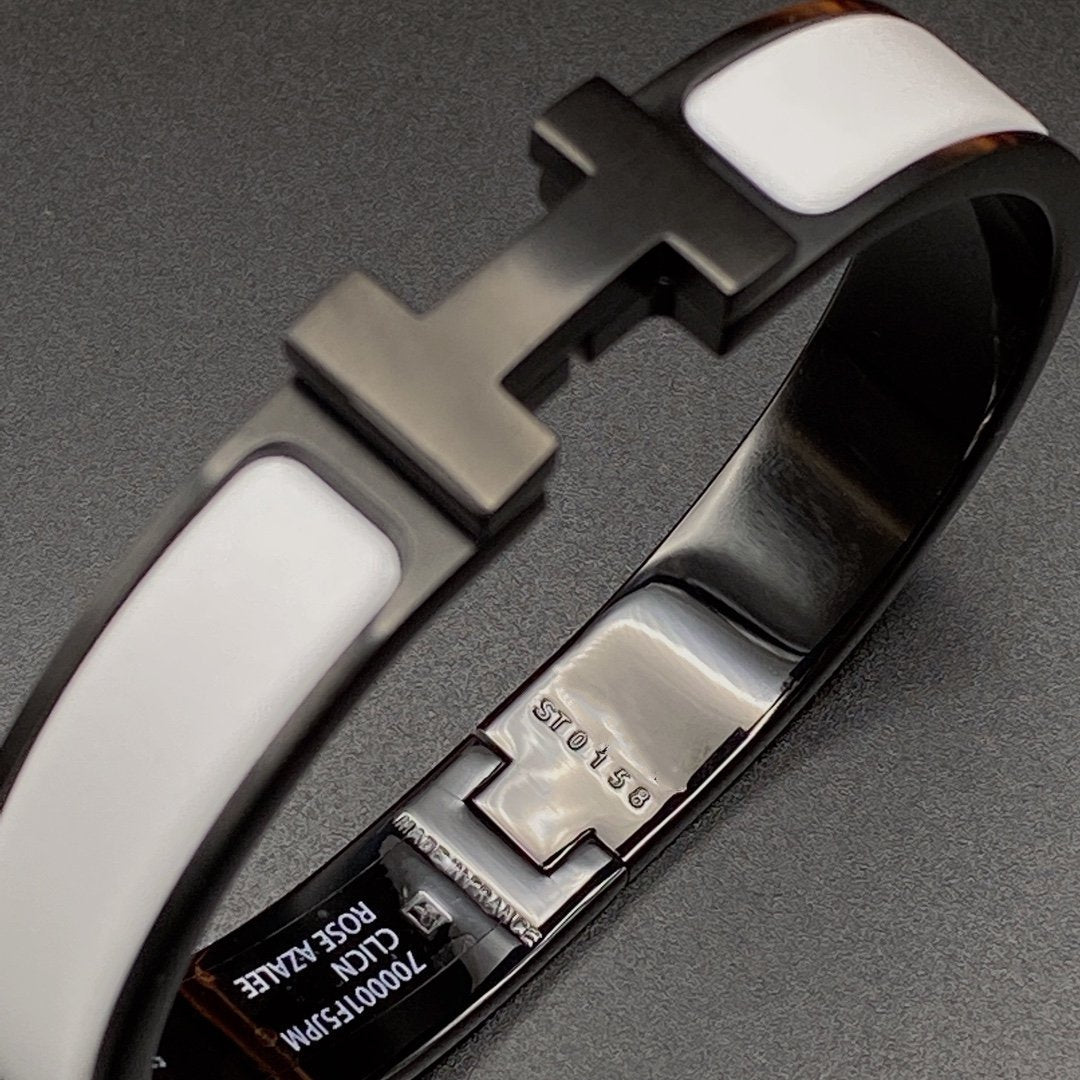 [Elowen jewelsry ]H BRACELET 12MM BLACK WHITE CERAMIC
