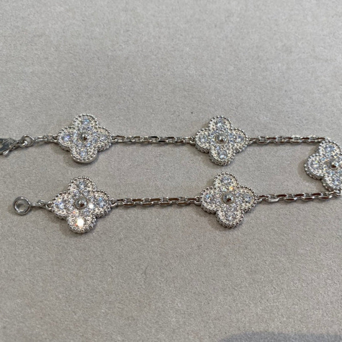 [Elowen jewelsry ] CLOVER 5 MOTIF FULL DIAMOND BRACELET COLLECTION