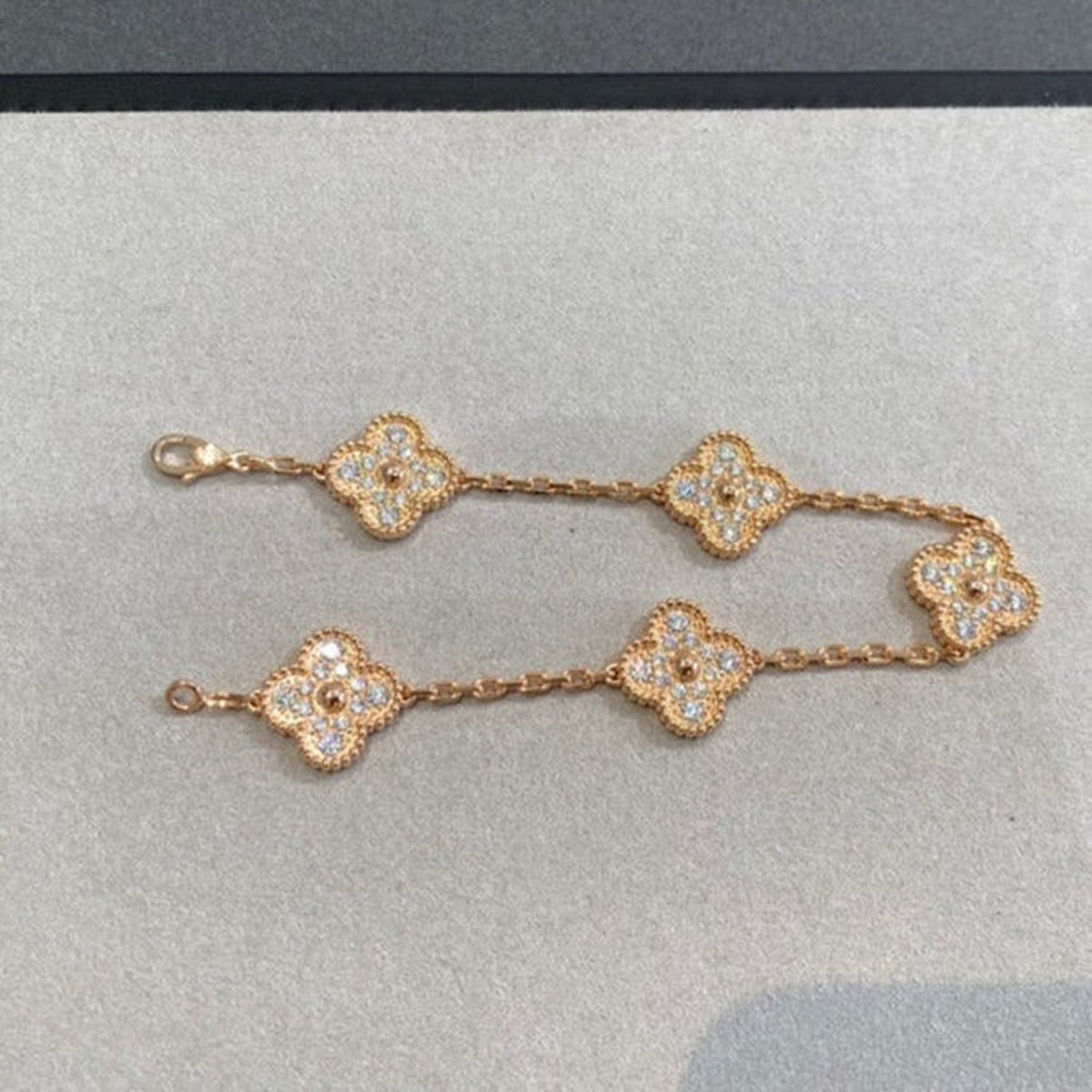 [Elowen jewelsry ] CLOVER 5 MOTIF FULL DIAMOND BRACELET COLLECTION