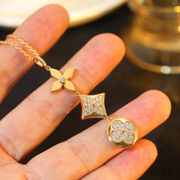 [Elowen Schmuck] STERN- UND SONNEN-DIAMANT-HALSKETTE IN ROSÉGOLD