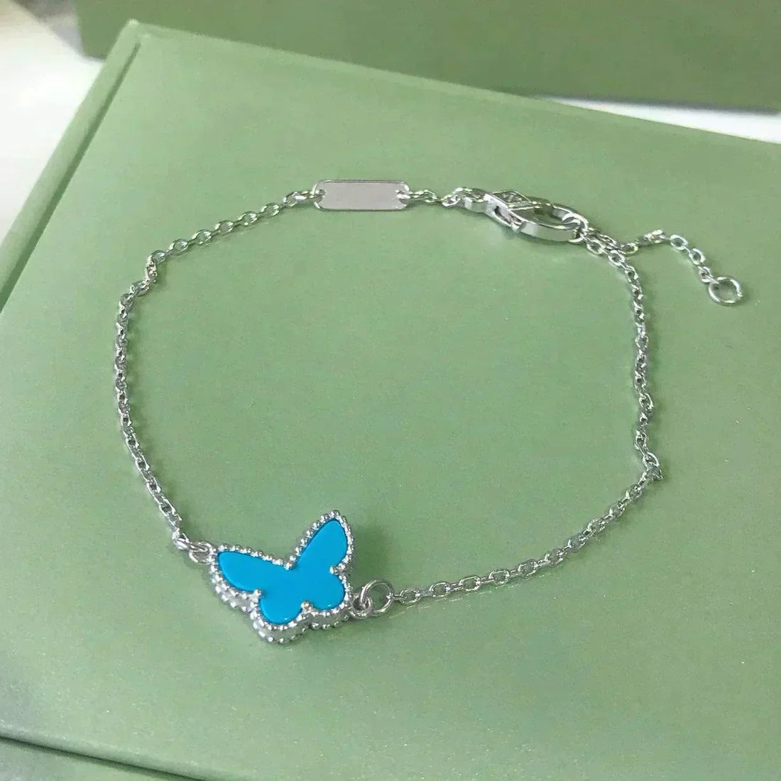 [Elowen Schmuck] SCHMETTERLING TÜRKISE SCHMETTERLINGSARMBAND SILBER