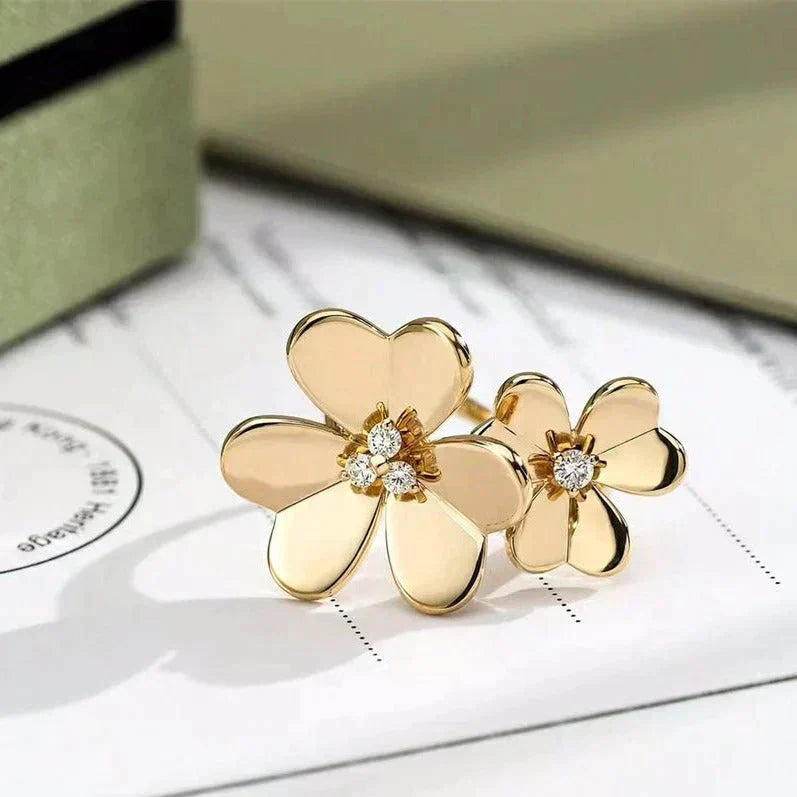 [Elowen jewelry] クローバー コスモス ゴールド ダイヤモンド リング