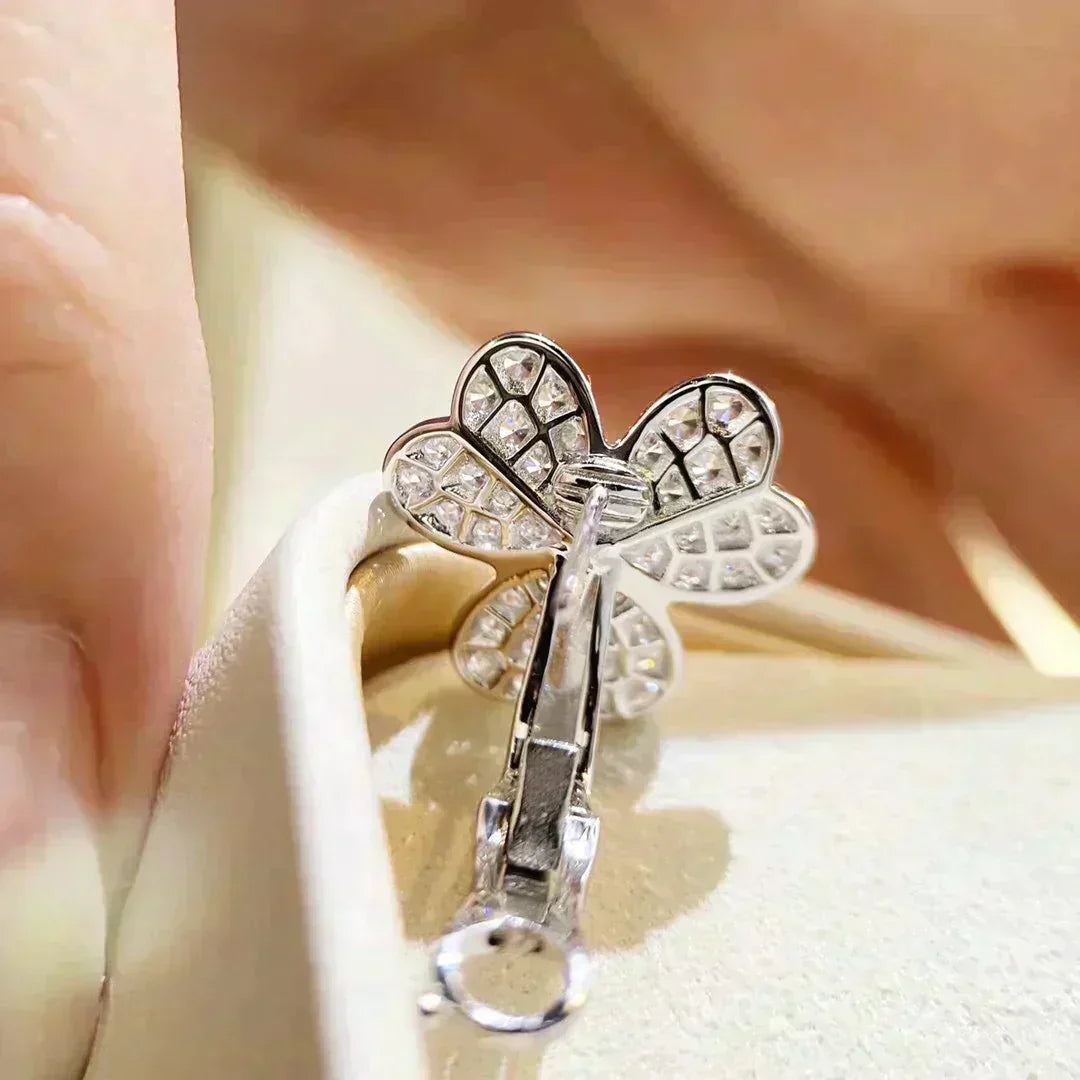 [Elowen jewelsry ]CLOVER COMOS DIAMOND EARRINGS SILVER