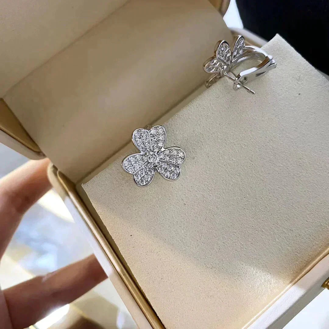 [Elowen jewelsry ]CLOVER COMOS DIAMOND EARRINGS SILVER